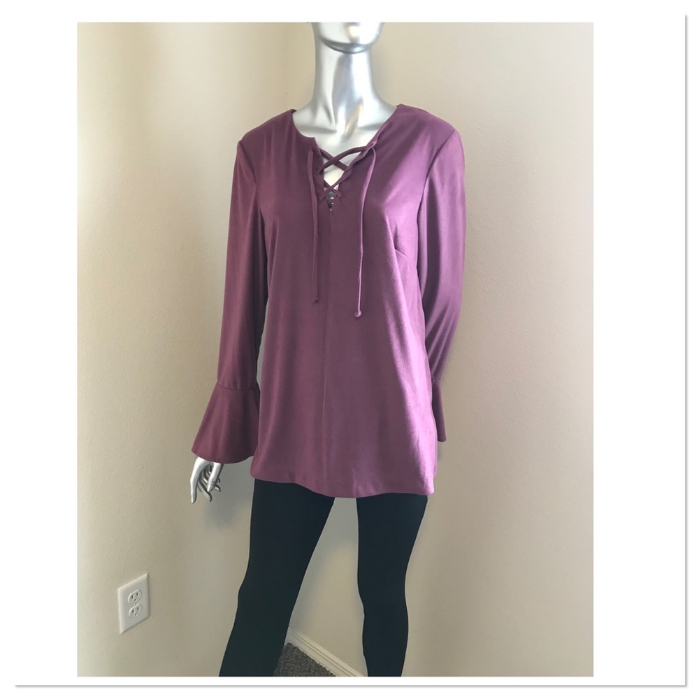 Purple Faux Suede Top